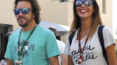 Lara Álvarez y Fernando Alonso pasean su amor por el paddock del GP de Abu Dabi