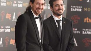 Pablo Iglesias, Pedro Sánchez, Albert Rivera y Alberto Garzón causan sensación con su estilo en los Goya 2016