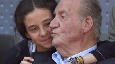 El Rey Juan Carlos, más feliz y cariñoso que nunca con la Infanta Elena y su nieta Victoria de Marichalar en el Madrid Open 2016