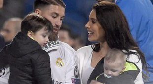 Los hijos de Pilar Rubio y Sergio Ramos y el hijo de Cristiano Ronaldo se lo pasan en grande con la undécima Champions del Real Madrid