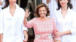 María Teresa Campos reaparece muy sonriente en Málaga tras permanecer tres días ingresada