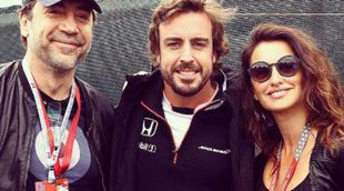 El encuentro de Penélope Cruz y Javier Bardem con Fernando Alonso en el GP de Canadá F1