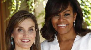 Letizia despide a Michelle Obama con un encuentro con Leonor y Sofía