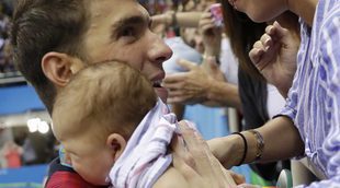 Rio 2016: Michael Phelps celebra sus 25 medallas olímpicas junto a su hijo Boomer