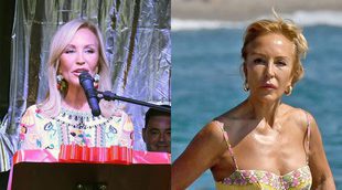 Carmen Lomana alarga el verano: noche de fiesta en Ojén y jornada playera en Marbella