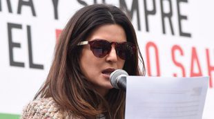 Clara Lago apoya al pueblo saharaui en una manifestación en Madrid