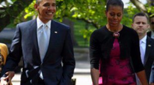 Barack Obama, su mujer Michelle y sus hijas asisten a misa el Domingo de Pascua