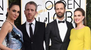 Natalie Portman, Gal Gadot y Saffron Burrows lucen embarazo sobre la alfombra roja de los Globos de Oro 2017