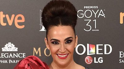 Cristina Rodríguez, muy bien acompañada en la alfombra roja de los Premios Goya 2017