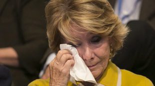 Las lágrimas de emoción de Aguirre en su adiós al PP