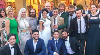 La divertida boda de Canco Rodríguez y Marta Nogal rodeados de amigos