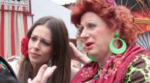 Eva González pasa un divertido día de Feria en Mairena de Alcor junto a Omaíta y Antonia