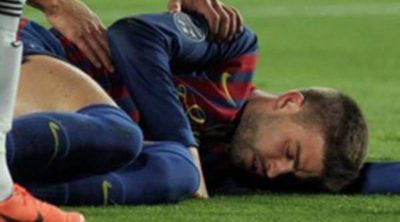 Gerard Piqué permanece en observación aunque no tiene ninguna lesión tras el choque contra Valdés
