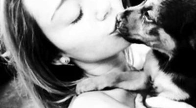 Miley Cyrus y Liam Hemsworth, volcados en el cuidado de su nuevo perrito 'Happy'