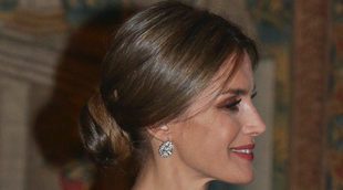 La Reina Letizia recupera la sonrisa: brilla con luz propia en la cena de despedida al presidente de Israel