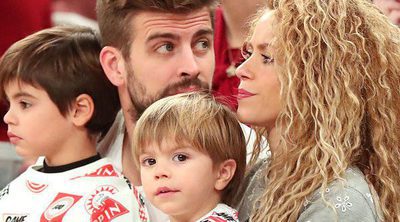 Así se lo pasaron Shakira y Gerard Piqué con Milan y Sasha en Nueva York viendo un partido de la NBA