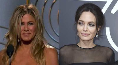 El reencuentro de Jennifer Aniston y Angelina Jolie en los Globos de Oro 2018