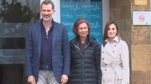 Sofía y Letizia reaparecen juntas, visitando al Rey Juan Carlos