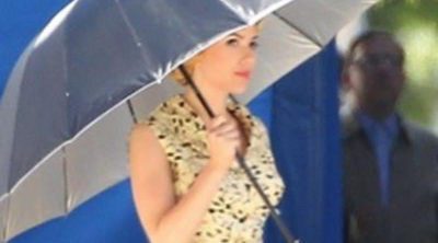 Scarlett Johansson, pillada en el rodaje de su nueva película 'Hitchcok'