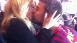El romántico beso de Gerard Piqué a Shakira tras ganar la Copa del Rey de fútbol