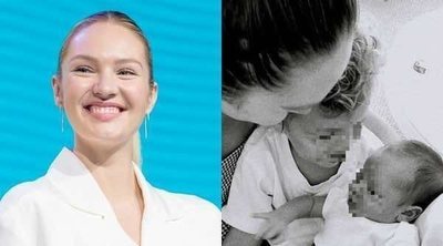 Candice Swanepoel comparte la primera foto de sus dos hijos juntos una semana después del nacimiento de Ariel