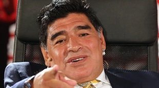 El show de Maradona con peineta incluida en Rusia tras la victoria de Argentina