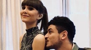 Aitana y Cepeda se besan por primera vez en público durante los ensayos del concierto de 'Operación Triunfo'