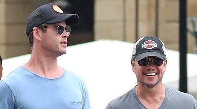 Chris Hemsworth y Matt Damon, solos por San Sebastián mientras Elsa Pataky se va de paseo con sus hijos