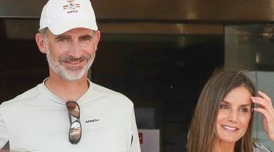 La visita de la Reina Letizia, la Princesa Leonor y la Infanta Sofía al Rey Felipe VI en las últimas regatas