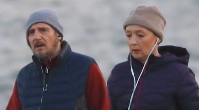 Primera imágenes de Liam Neeson y Lesley Manville en el rodaje de 'Gente Normal'