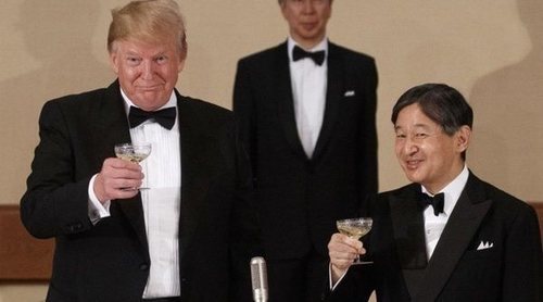 El buen rollo entre Naruhito y Masako de Japón y Donald y Melania Trump