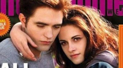 Kristen Stewart y Robert Pattinson posan como dos enamorados para promocionar 'Amanecer.Parte 2'
