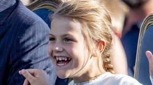 Estela de Suecia, muy contenta en su primer día de colegio tras las vacaciones