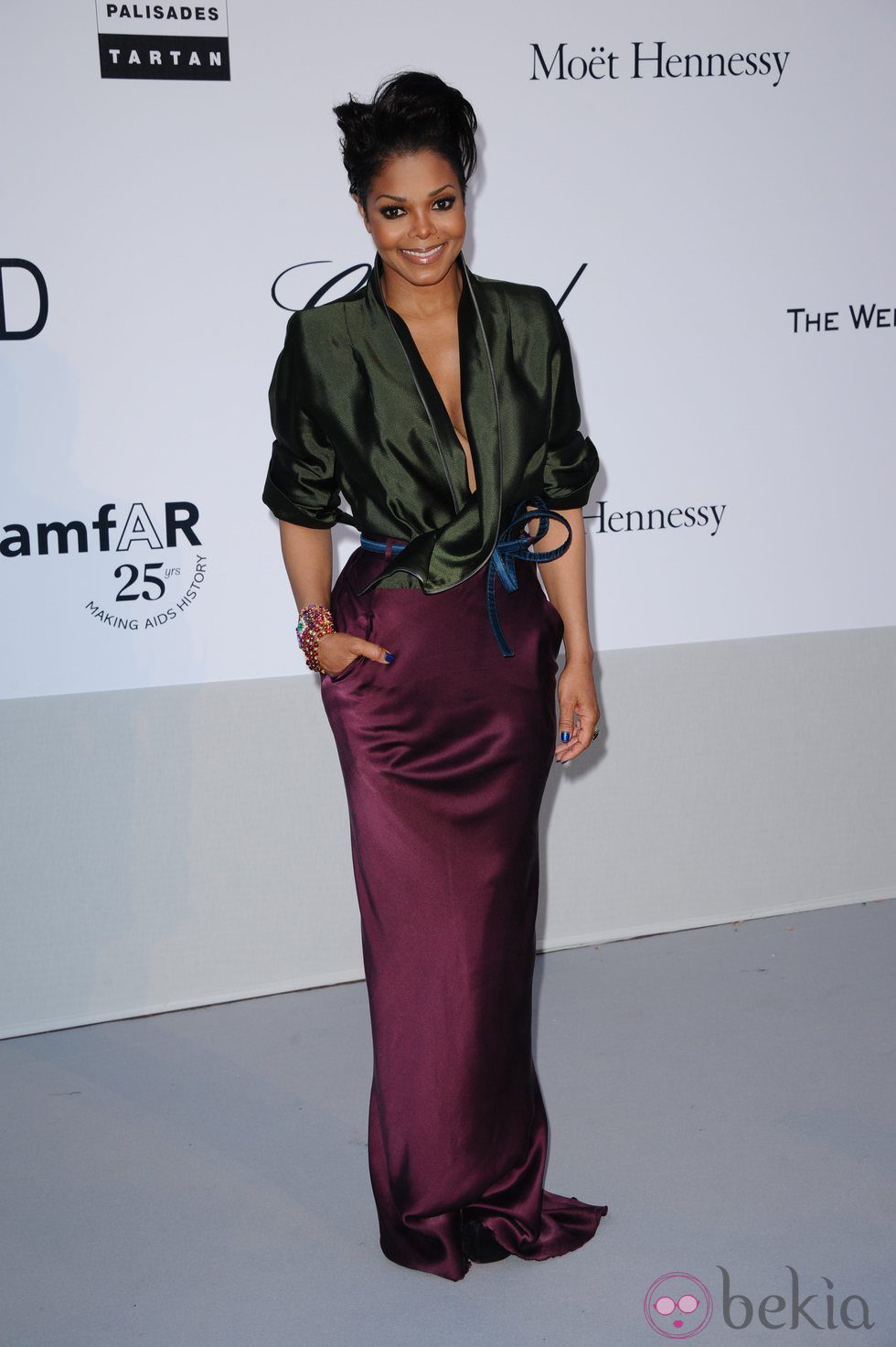 Janet Jackson en la gala amFAR en Cannes