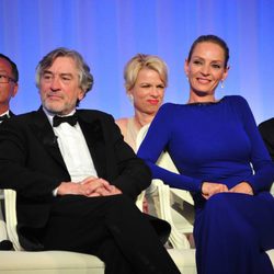 Robert de Niro y Uma Thurman en la clausura del Festival de Cannes
