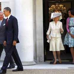 Los Obama, Carlos de Inglaterra y Camilla Parker en Londres