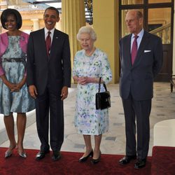 Los Obama, la Reina Isabel II y el Príncipe Felipe en Londres