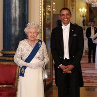 La Reina Isabel II y Barack Obama en Buckingham Palace