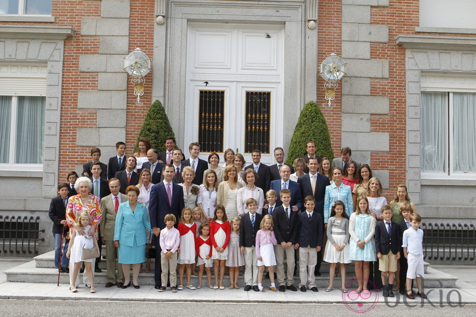Foto de familia de la primera comunión de Miguel Urdangarín