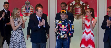 Sebastian Vettel y la Familia Real Monegasca en el Gran Premio de F-1 de Mónaco