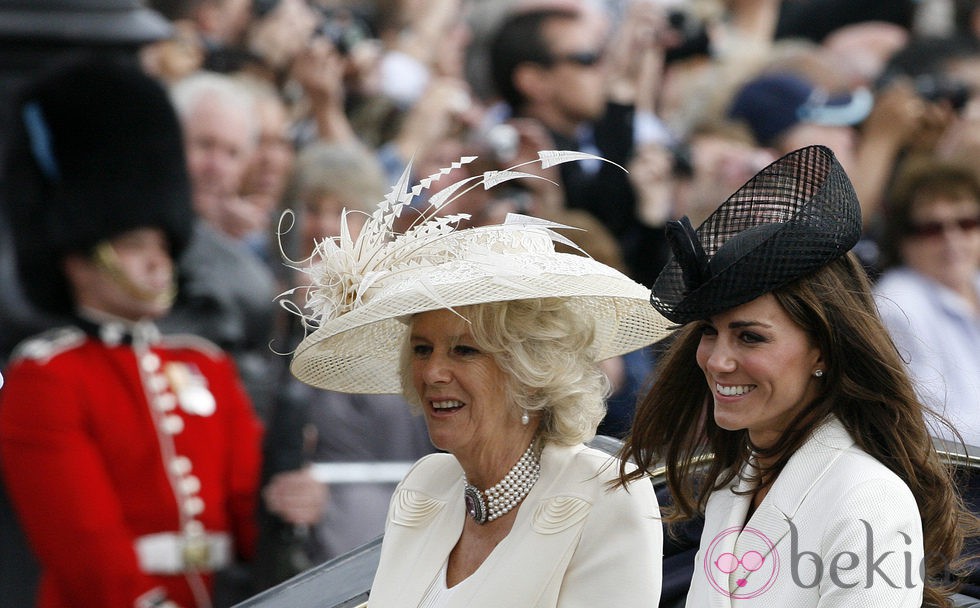 Camilla Parker y Catalina Middleton en Trooping the colour