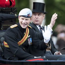 El Príncipe Harry y el Duque de York en 'Trooping the colour'