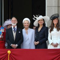 Los Duques de Cambridge y la Condesa de Wessex en Trooping the colour
