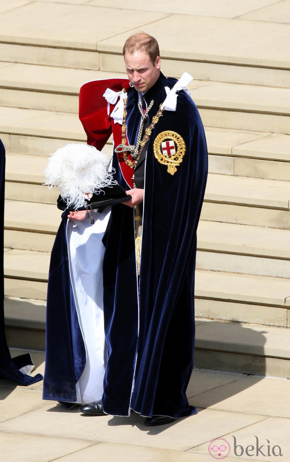 Guillermo de Inglaterra en la procesión de la Orden de la Jarretera