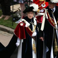 Felipe de Edimburgo y la Reina en la Orden de la Jarretera