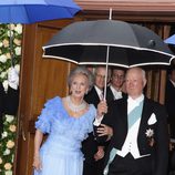 Los Príncipes Richard y Benedicta en la boda de su hija Natalia