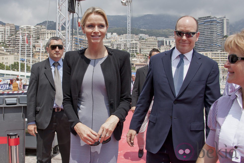 Alberto de Mónaco y Charlene Wittstock en el Concurso de Hípica de Monte-Carlo