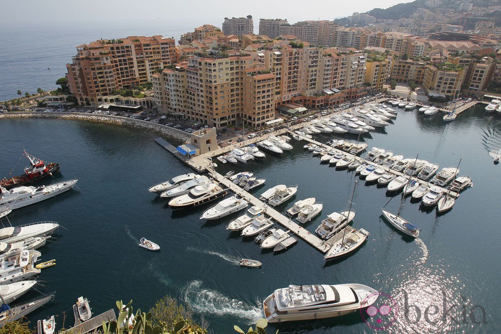 Vista del Puerto de Mónaco días antes de la boda de Alberto y Charlene