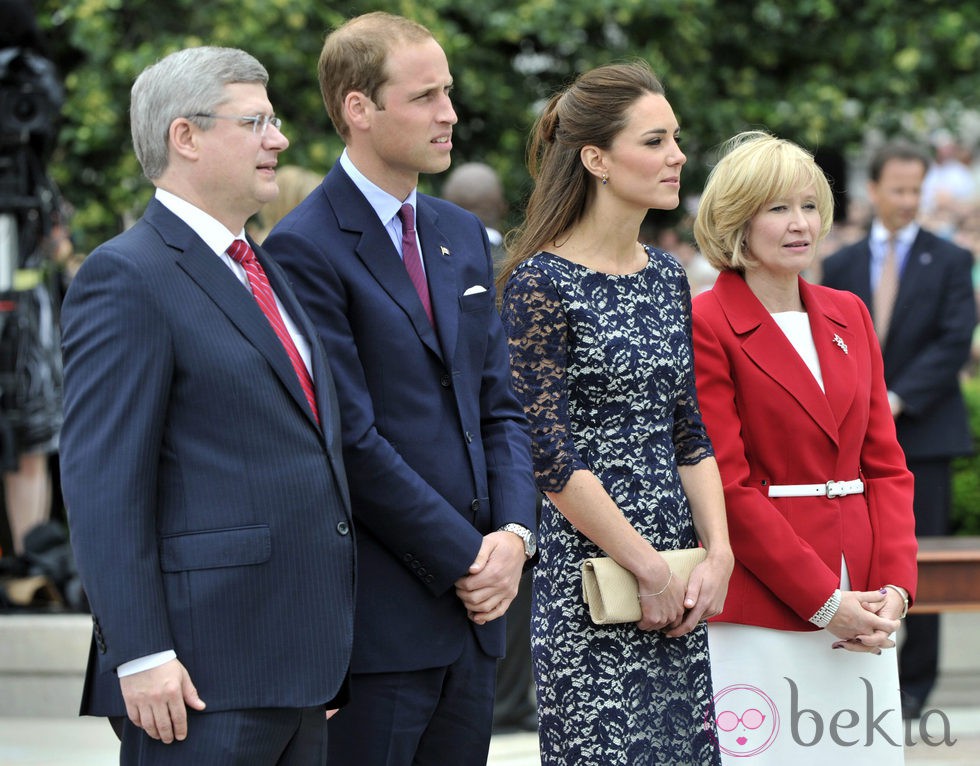 Los Duques de Cambridge con el Primer Ministro y la Primera Dama de Canadá