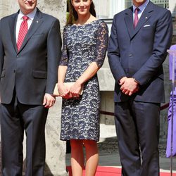 El Primer Ministro de Canadá con los Duques de Cambridge